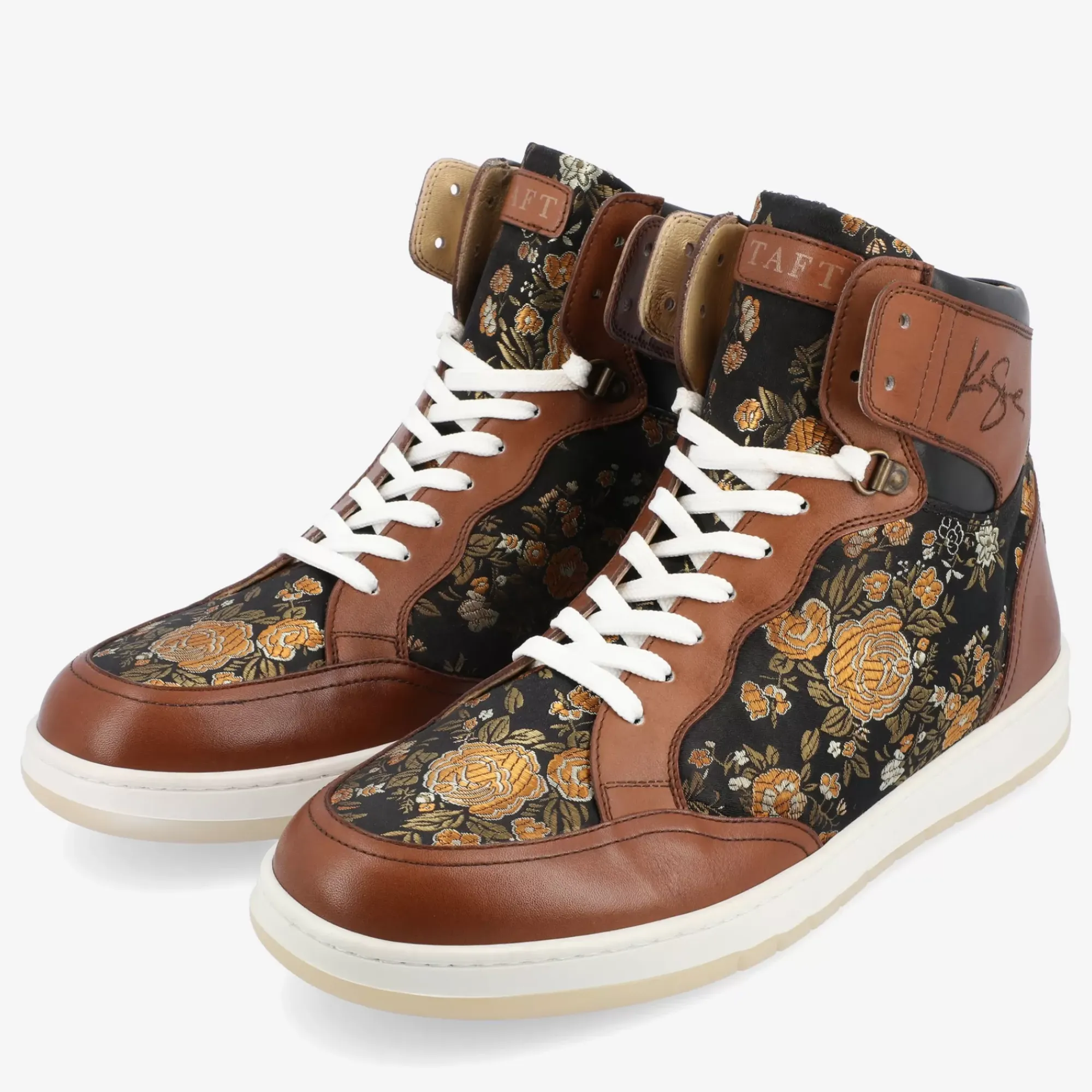 New TAFT Rapido Brown High Top Sneakers - Eden |