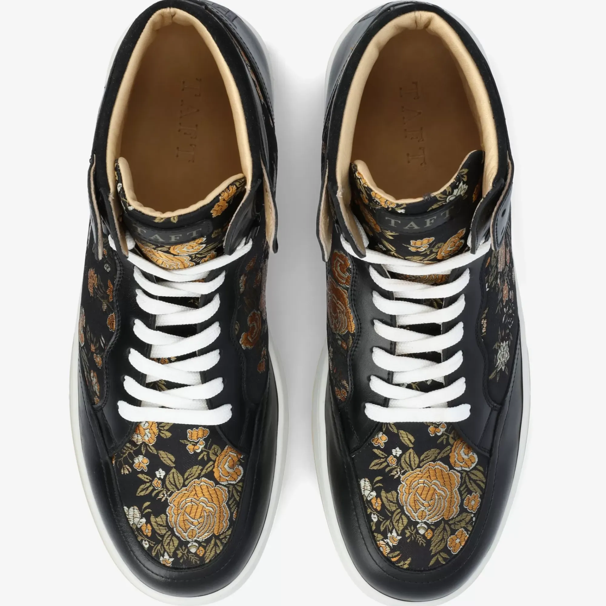 Discount TAFT Rapido Mens Black Hightop Sneakers - Eden Noir |