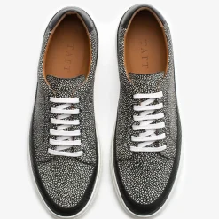 Discount TAFT The Fifth Ave Sneaker In Stone Pebbled Leather |