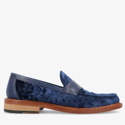 Hot TAFT The Fitz Loafer In Deep Azure - Velvet Loafers |