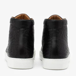 Outlet TAFT The Hightop Sneaker In Black Woven |