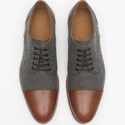 Clearance TAFT The Jack Shoe - Grey/Brown Leather Shoes |