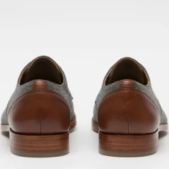 Clearance TAFT The Jack Shoe - Grey/Brown Leather Shoes |