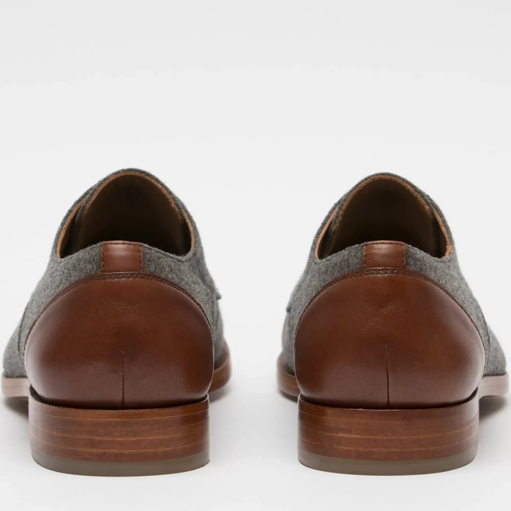 Clearance TAFT The Jack Shoe - Grey/Brown Leather Shoes |