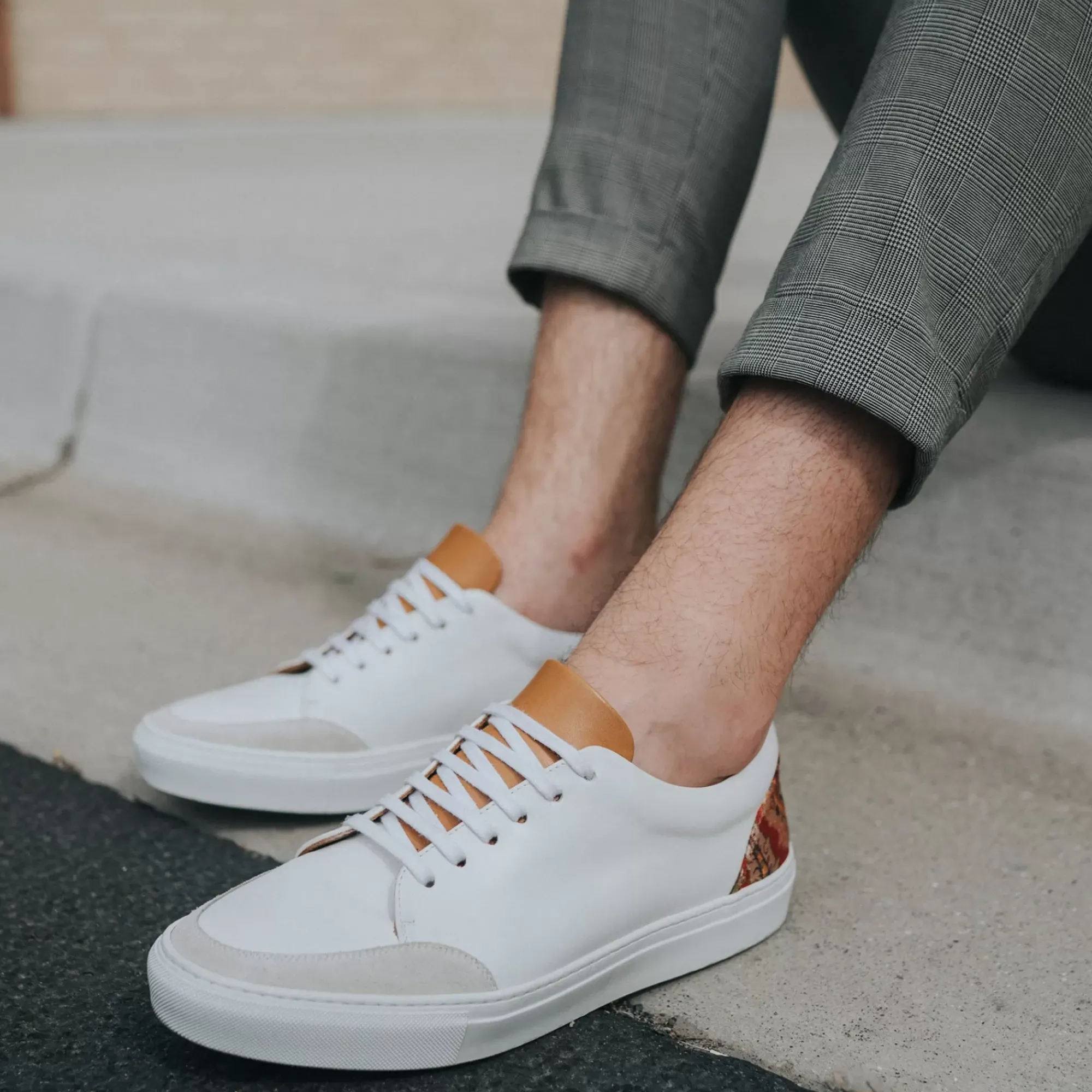 Best TAFT The Klay Sneaker - Red/White Leather Sneakers |