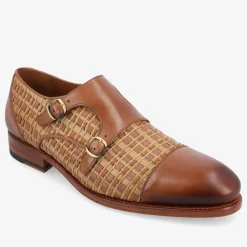 TAFT The Lucca Monk Strap Shoe In Brown Woven |