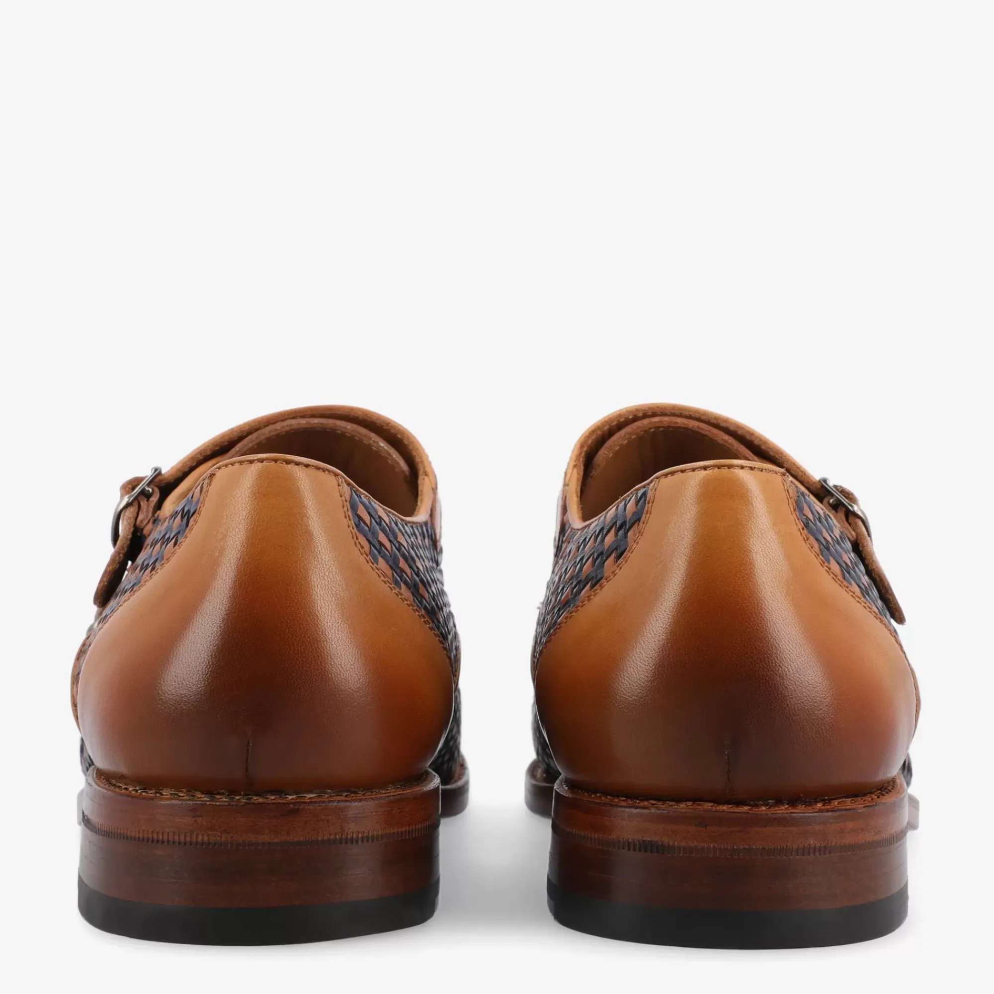 Best TAFT The Lucca Monk Strap Shoe In Navy Woven Leather |