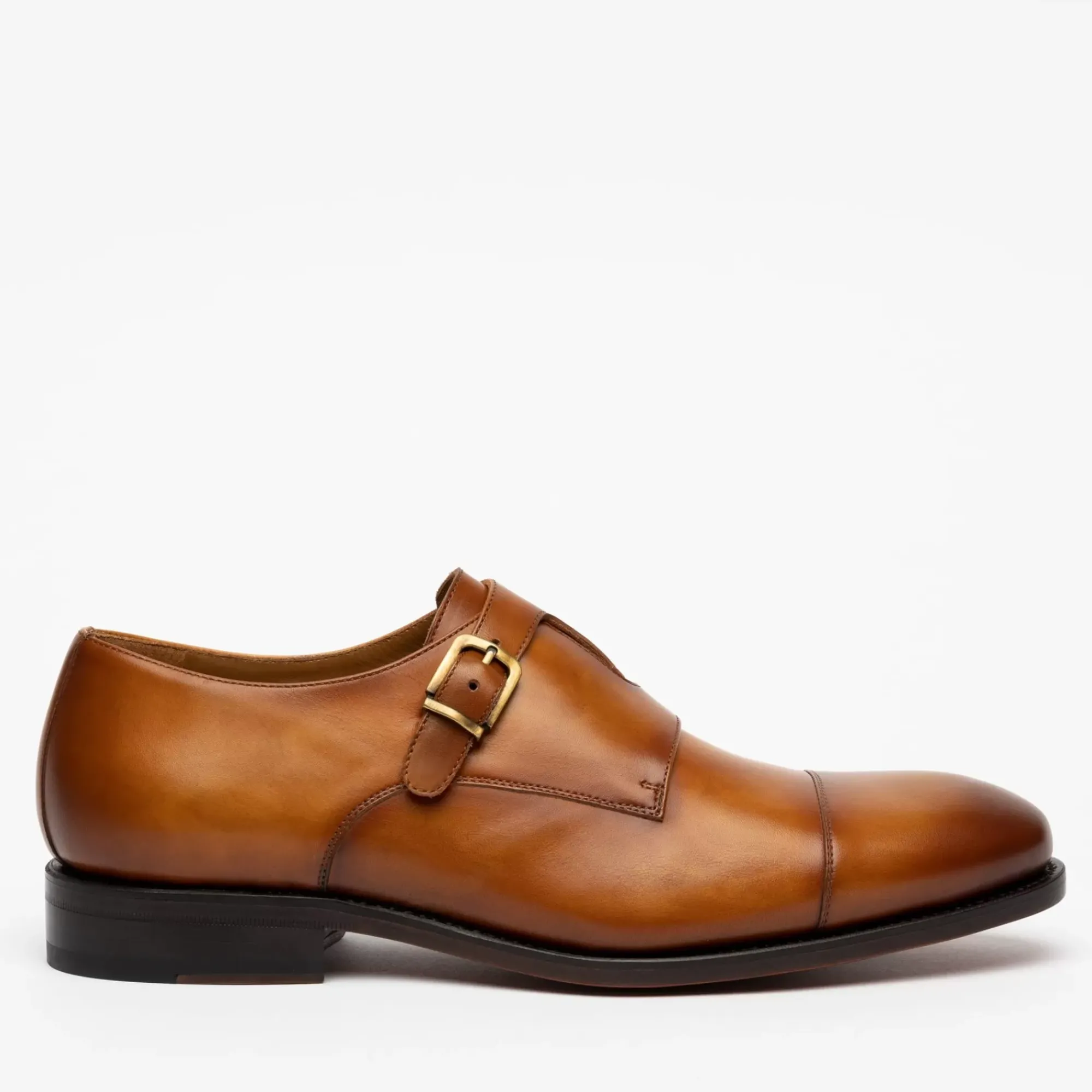 Online TAFT The Prince Shoe In Honey - Double Monk Strap |