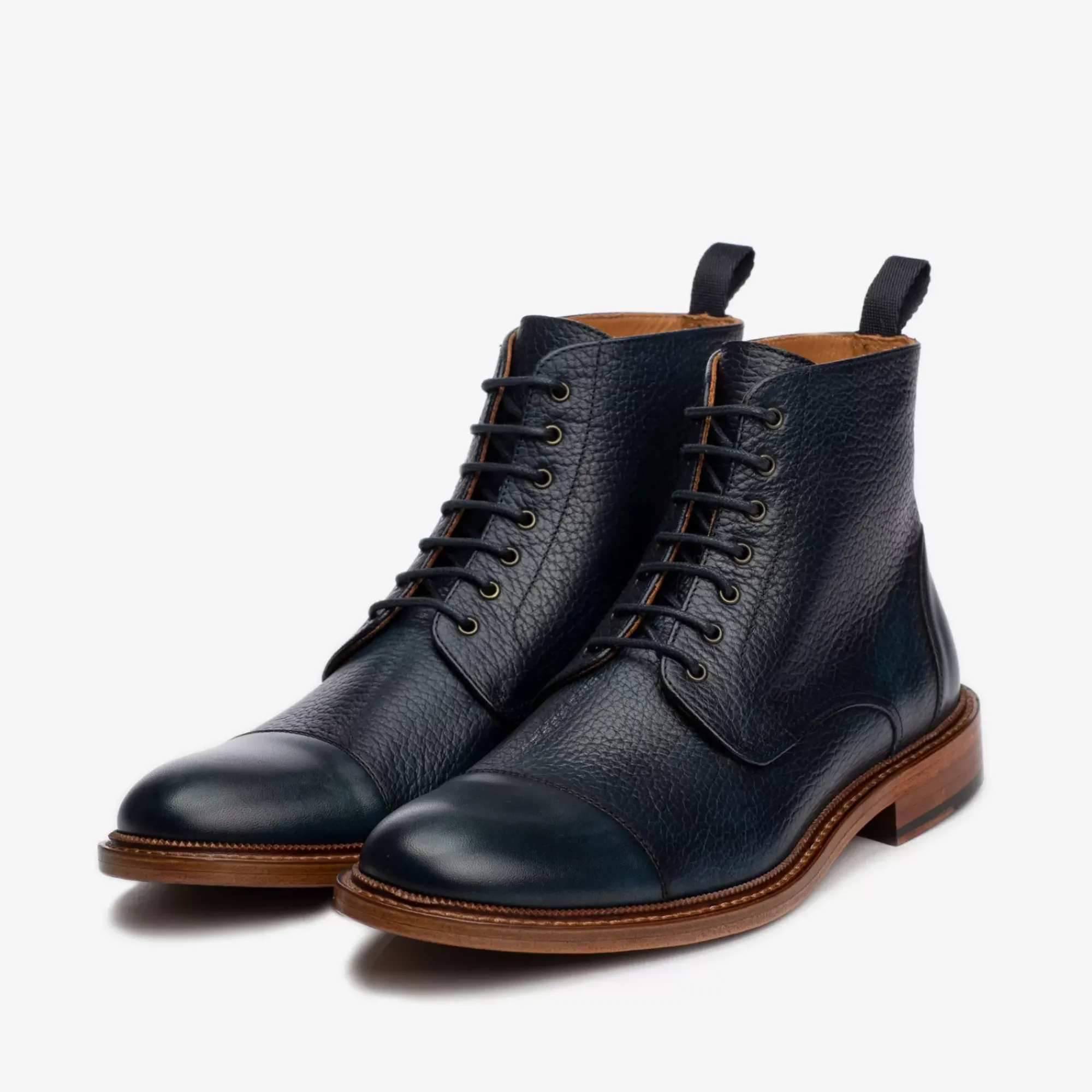 Sale TAFT The Rome Boot - Navy Leather Boots |