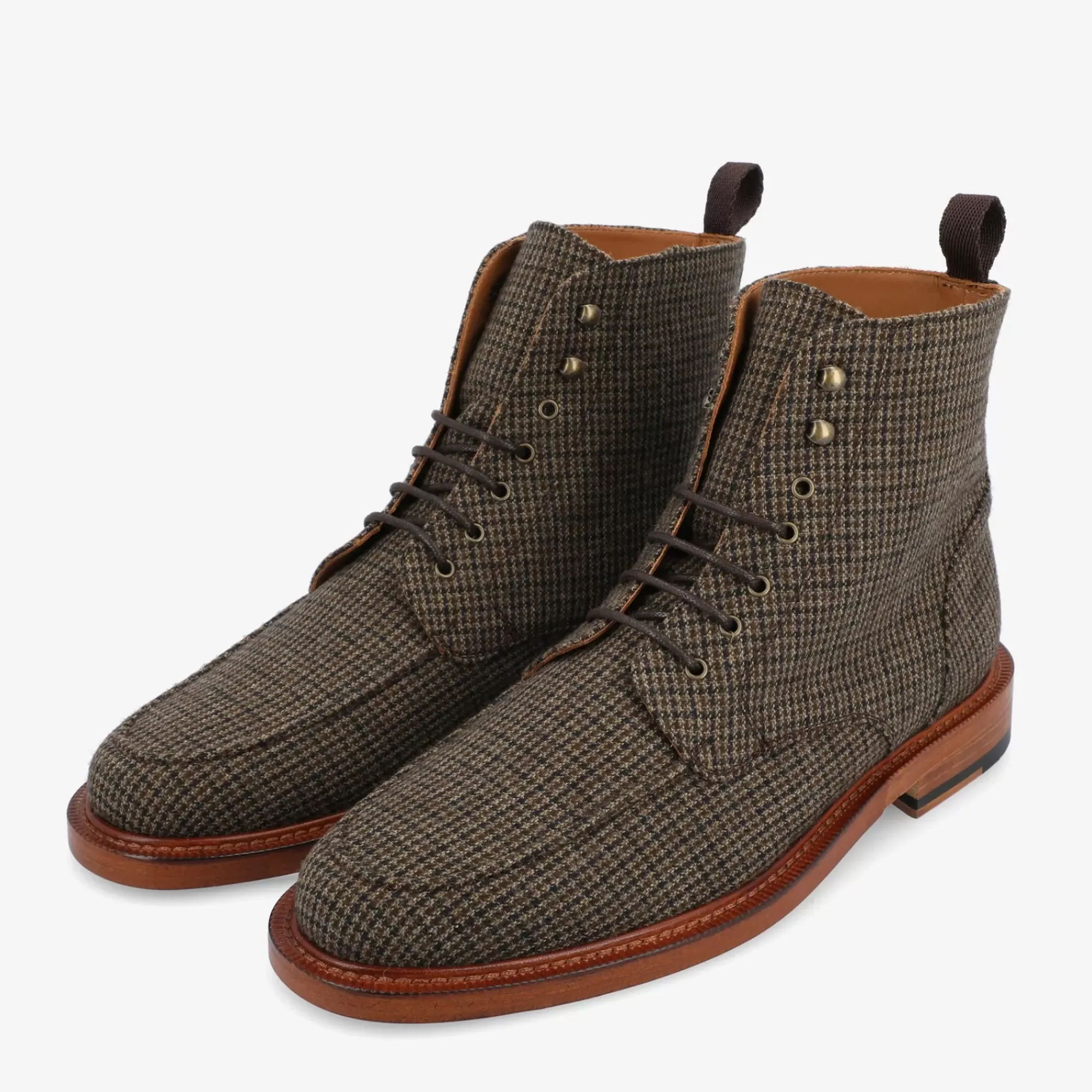 TAFT The Smith Boot In Espresso - Houndstooth Boot |