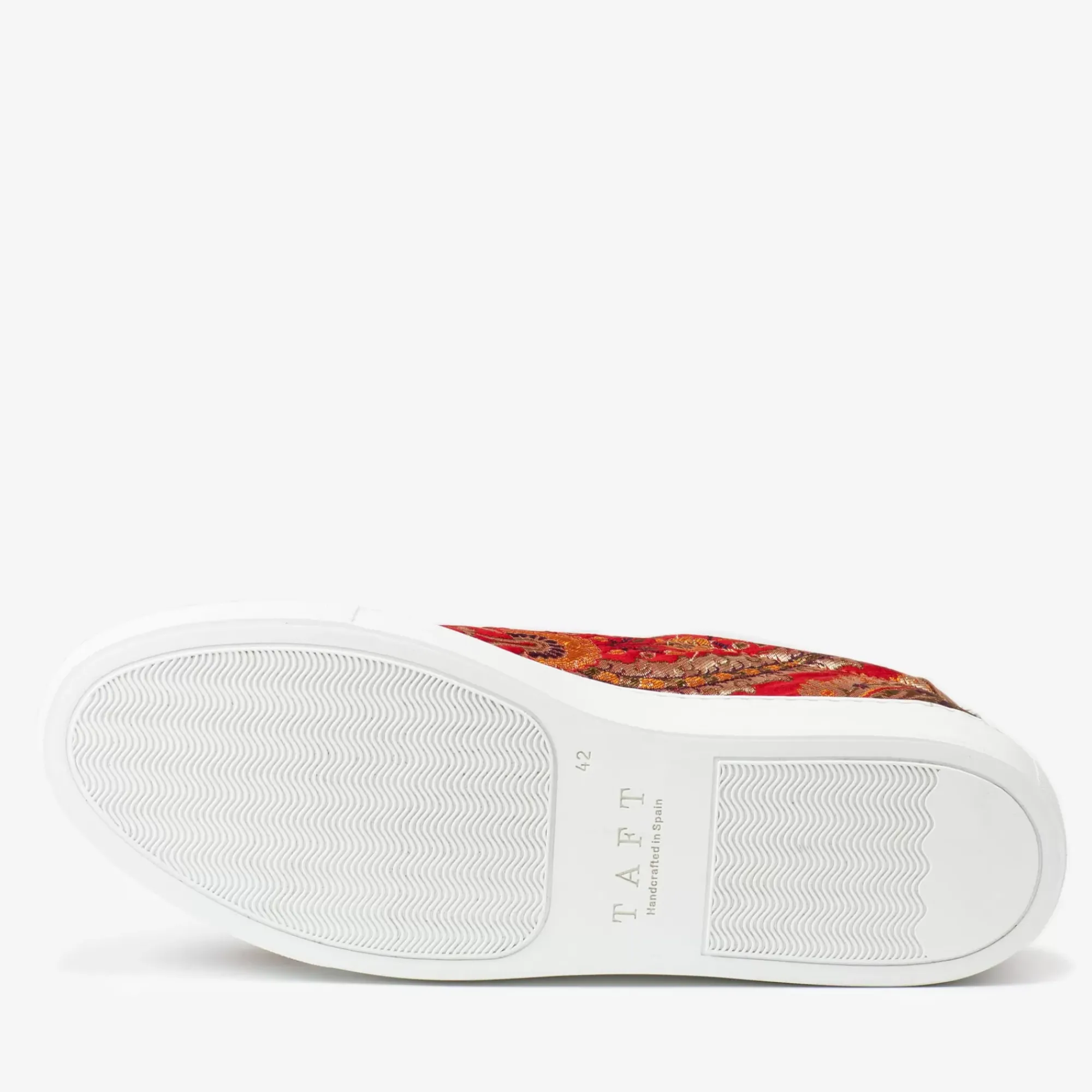 Hot TAFT The Sneaker In Red Paisley - Unique Sneakers |