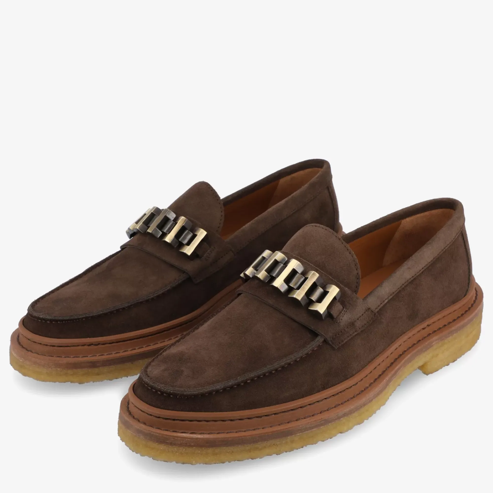 New TAFT The Verona Loafer In Brown - Brown Suede Loafer |