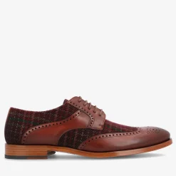 Discount TAFT The Wallace Shoe In Red Plaid |